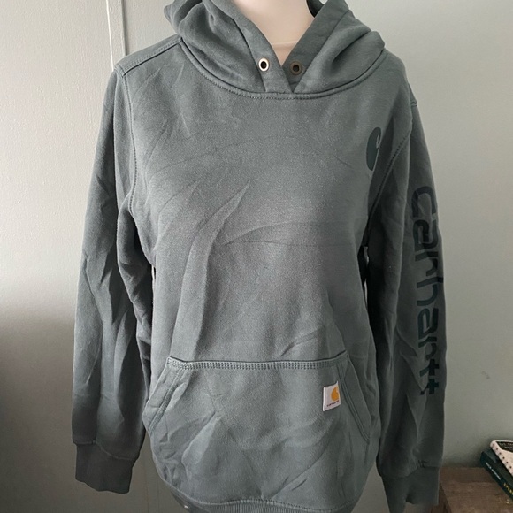 Carhartt  relaxed fit French Terry Green hoodie - Picture 8 of 14